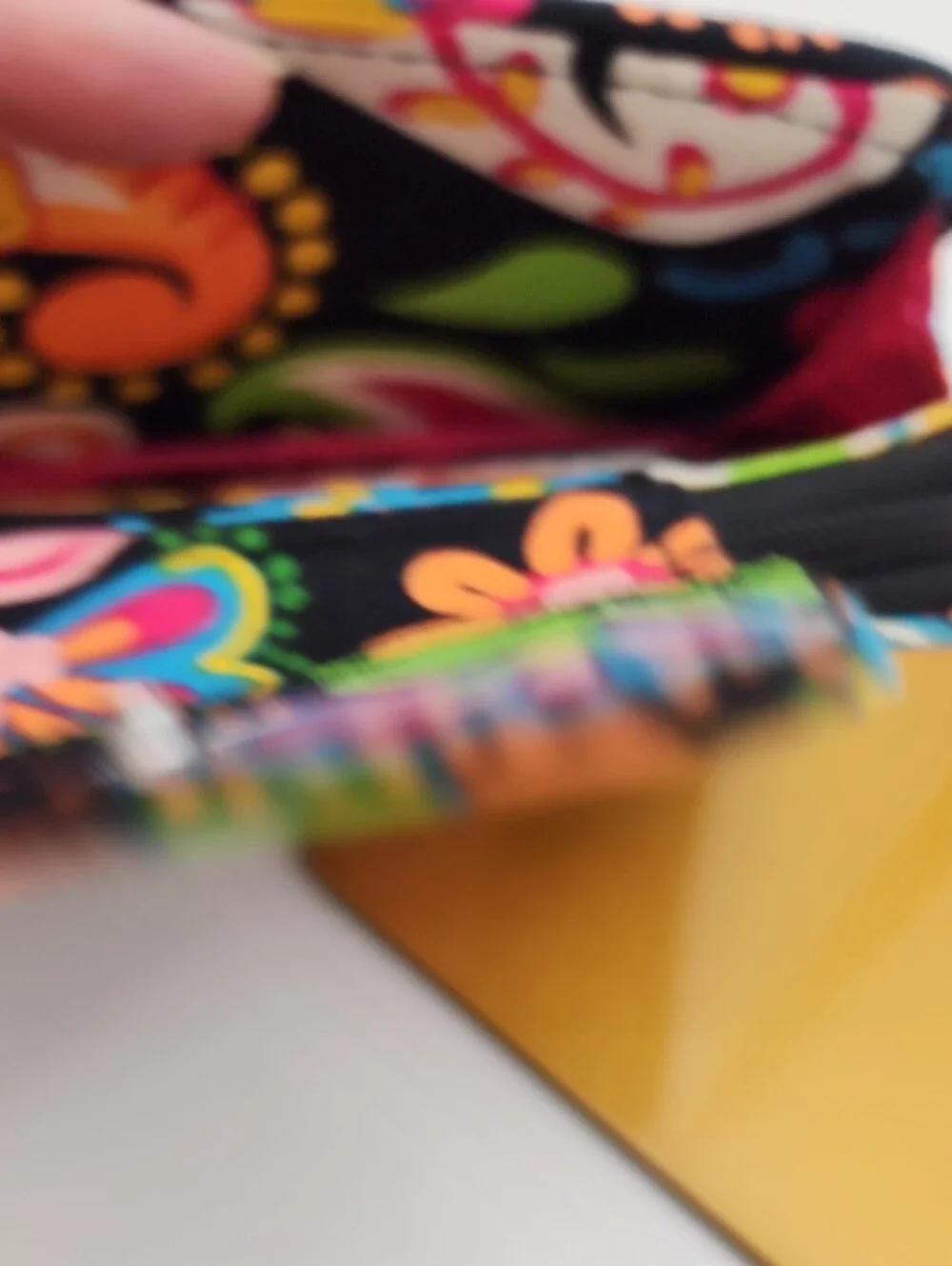 Vera Bradley Black Floral Wristlet Wallet